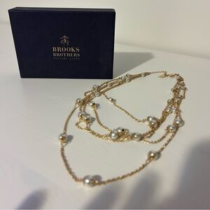 Brooks Brothers Gold Necklace with Pearls